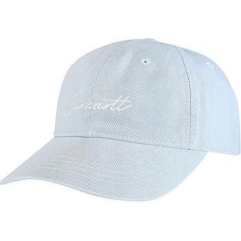 Carhartt WIP Delray Frosted Blue Curved Visor Cap - One Size, 100% Cotton
