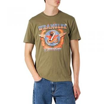 Wrangler Graphic T-Shirt for Men in Deep Lichen Green, Large