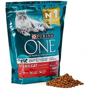 PURINA ONE Bifensis Pienso para Gatos Esterilizados Buey y Trigo 8 x 800 g