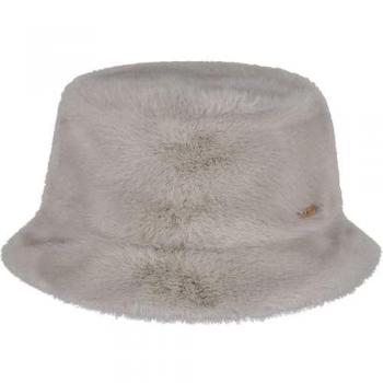 Grey Faux Fur Bucket Hat - Adjustable, Fully Lined, One Size