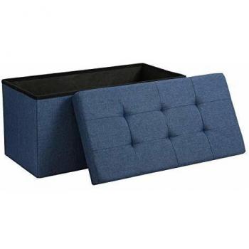 Banco de almacenamiento plegable azul marino - 80 L - Capacidad máxima 300 kg