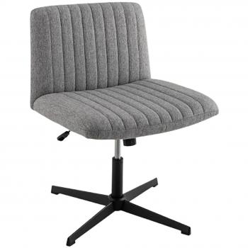 Adjustable Gray Crisscross Ergonomic Office Chair without Wheels