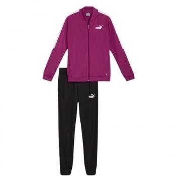 Chándal Puma Baseball Tricot lila negro niña - 176, magenta y pantalón negro, suit g niña magenta brillante