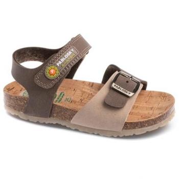 Sandalias Pablosky para Niño en Color Taupe Marrón con Velcro y Hebilla - Modelo 508890, Materiales Reciclados