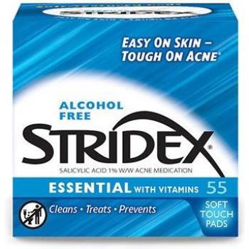 STRIDEX - Alcohol-Free Salicylic Acid Essential Pads with Vitamins - 55 Count
