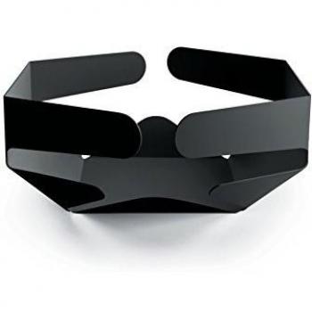 Alessi acero celata cesta coloreado con resina epoxi), diseño de muñecos, color negro