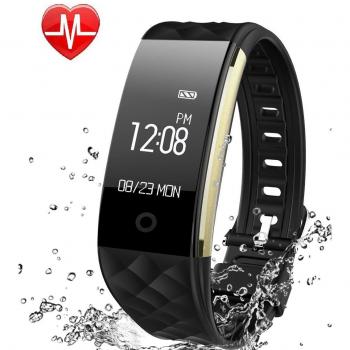Actividad Tracker, J & Y Smart Monitor de frecuencia cardíaca Tracker IP67 impermeable Fitness reloj inteligente pulsera Fitness Tracker Bluetooth podómetro con Monitor de sueño reloj inteligente contador de pasos SMS/Lo que la App/llamada Vibración 