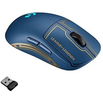 Logitech G Pro Wireless Gaming Mouse League of Legends Edition 25600 DPI RGB Azul Dorado