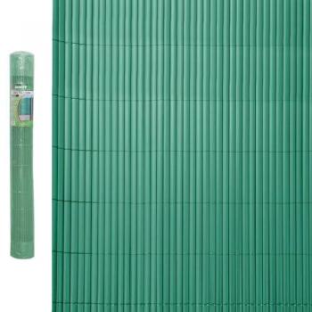 Valla de Jardín Verde PVC 1 x 300 x 200 cm, resistente, decorativa, fácil instalación, alta privacidad para jardín, balcón o terraza, densidad 1000 g/m2
