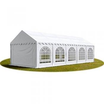 Carpa de Fiesta 3x10 m PVC 750, Impermeable, con Base Reforzada, Blanca