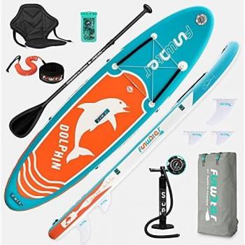 Tuxedo Sailor Tabla de Paddle Surf Inflable 305*78cm Tabla de Sup Accesorios Tabla de Surf Ajustable, Bomba, Mochila de Viaje ISUP, Bolsa para Teléfono, Leine, Finne, Asiento de Kayak, Surf para Remo
