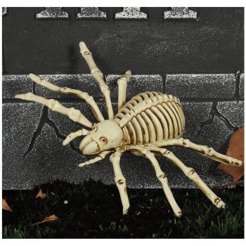 Guirca Esqueleto de Araña 24 Cm - Esqueleto decorativo, tamaño 24 cm, diseño realista, ideal para Halloween y decoraciones temáticas