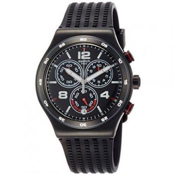 Swatch Unisex Chronograph Quartz Watch with Silicone Strap YVB404