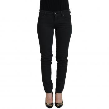 Ermanno Scervino Black Cotton Slim Fit Women Denim Jeans - W26
