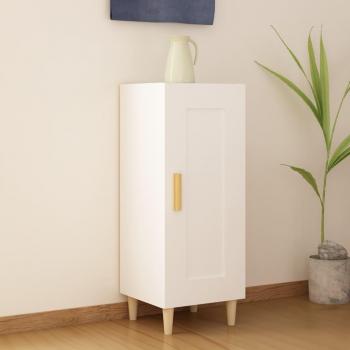 Aparador de madera contrachapada blanco 34,5x34x90 cm - Mueble de Almacenaje de Salón, Buffet para salón Moderno, Armario Auxiliar, Armario de Almacenamiento