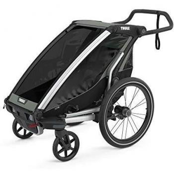 Thule Chariot Lite 1 Single Multisport, Packed Size: 34 x 24 x 13 in / 86 x 62 x 33 cm, Color: Agave/Black