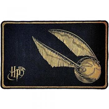 Alfombra de Interior Harry Potter Snitch Dorada Negra y Dorada 80 x 125 cm