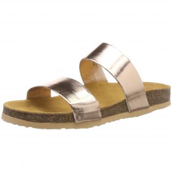 Bianco Twin Strap Slip, Mocasines para Mujer, Dorado