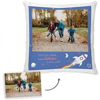 Fotoprix Cojín Personalizado con Foto para Mamá | Regalo Original día de la Madre | Varios diseños Disponibles.