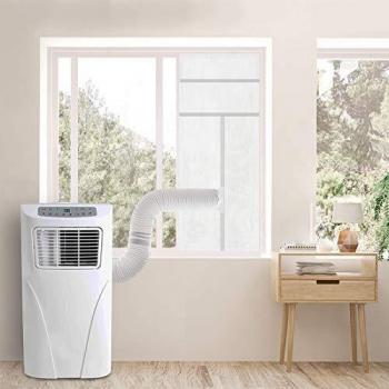 HOOMEE Aislante Ajustable para Ventanas Colgantes Aires Acondicionados Portátiles y Secadoras