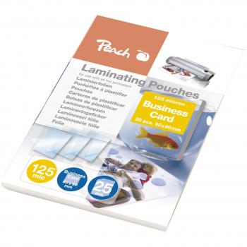 Pouch Laminador para Tarjetas de Visita Peach, 60x90mm, 125 mic, Brillante, Set de 25 Piezas