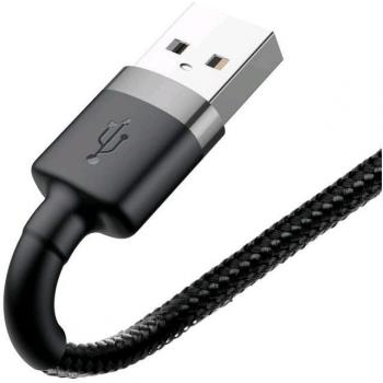 Cable USB Baseus Cafule - USB a Lightning, 1.5 A, 2 m (Gris/Negro)