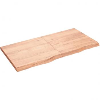 vidaXL Wall Shelf Light Brown 120x60x(2-4) cm Treated Solid Wood Oak