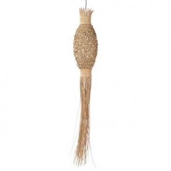 Lámpara de Techo de Ratán Natural - 35x35x180 cm