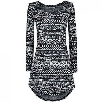 Innocent Vestido de Invierno Mujer Vestido Corto Gris/Negro M, 100% poliéster,