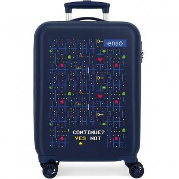 Maleta de Cabina Enso Gamer marino con diseño infantil y capacidad de 34L