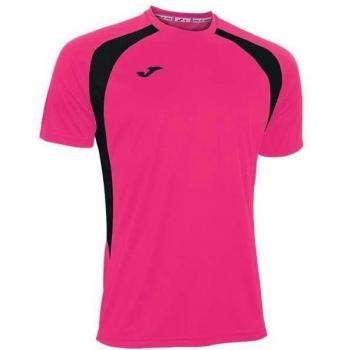 Joma 100014.031 - Camiseta de equipación de manga corta para hombre, color rosa flúor / negro, talla XL