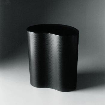 Chio Wastepaper Basket negro/H: 38.0 cm/34.0 x 22.0 cm