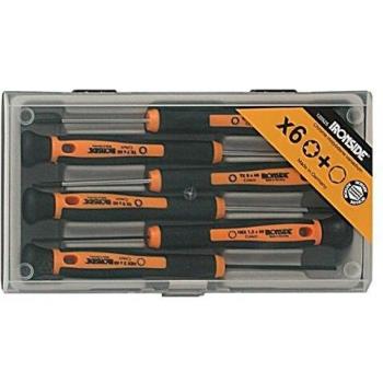 Ironside M261341 - Juego destornilladores precision 6 piezas tx+he