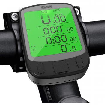 Splaks Cuentakilómetros para Bicicleta de múltiples Funciones, Impermeable,Pantalla retroiluminada, Gran LCD Pantalla,HD Pantalla Auto, Distancia Seguimiento.