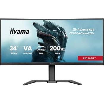 Monitor Gaming iiyama G-Master Red Eagle 34 UltraWide Quad HD 200Hz VA Curvo FreeSync HDR400 0.4ms Ajustable
