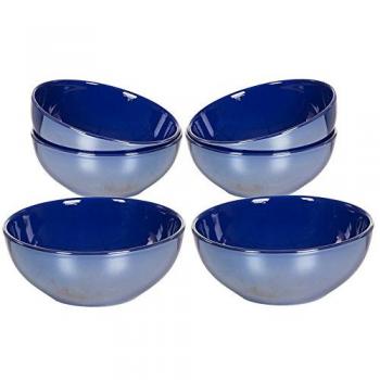 Juego de 6 cuencos con Lustre azul marino