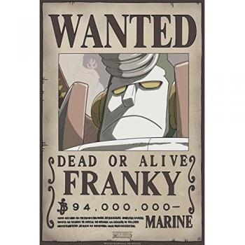 Póster Wanted Franky One Piece - 52 x 38 cm, 170 g/m2
