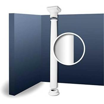 Columna Completa Dorica de Estuco Orac Decor KD1 Luxxus, Forma Redonda Clásica, 2,43 m