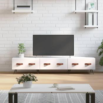 Mueble de TV vidaXL madera de ingeniería blanco 150x36x30 cm