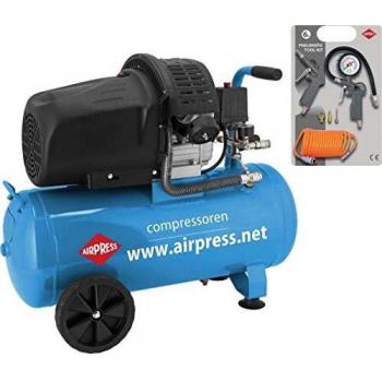Compresor de Aire Airpress HL 425-50, 8 bar, 3 HP (caballos de fuerza), 314 L/min, Capacidad de Tanque de 50 Litros, Incluye Accesor