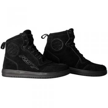 RST HiTop Botas de Moto para Mujer en Ante, RST HiTop Zapatos de Moto Perforados en Negro (Talla 43), RST Hitop Sneaker de Moto para Hombre CE en Suede Negro (Talla