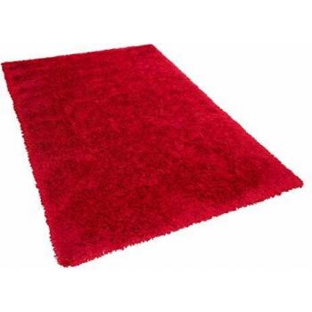 Alfombra Peluda Roja de Pelo Largo Rectangular 160 x 230 cm Cide