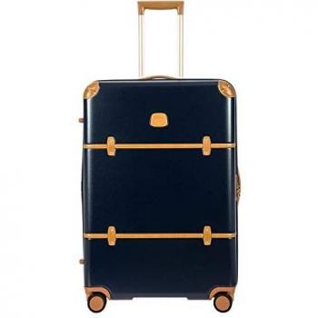 BRICS Bellagio 76cm Blue/Tan Hard Shell Spinner Trolley