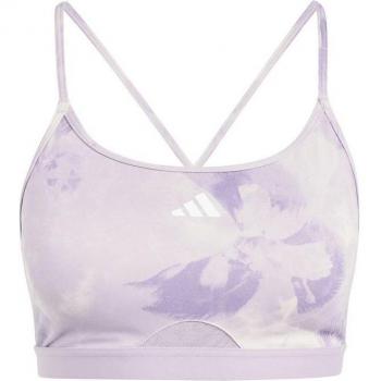 Sujetador deportivo Adidas Essentials AER LS AOP para mujer en color lila