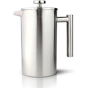 Café Ole - Cafetera, color plateado, 300 ml, acero inoxidable, satinado, 3 tazas