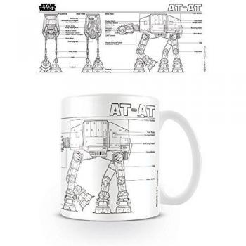 Star Wars AT-AT Sketch Unisex Taza Standard cerámica