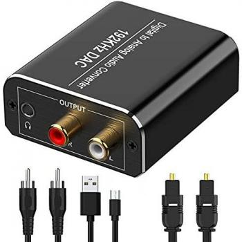Ãptico a RCA, Ohrweh 192KHz Convertidor Digital a AnalÃ³gico, Ãptico Coaxial