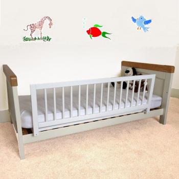 Safetots - Barrera Protectora de Cama, Madera, Color Blanco
