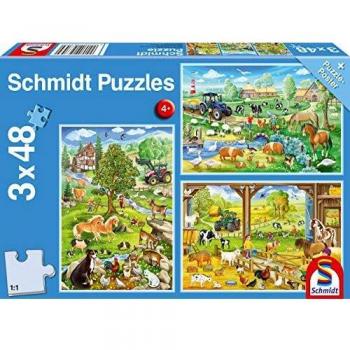 Puzzle Granja Schmidt - 3 x 48 Piezas