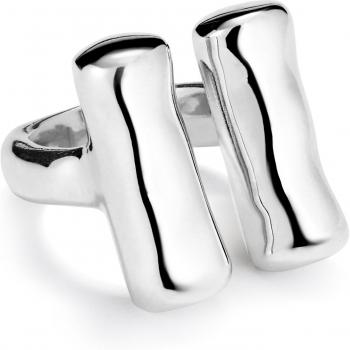 UNO de 50 Sterling Silver Plated Natural Tube Ring - Size 21 Unisex